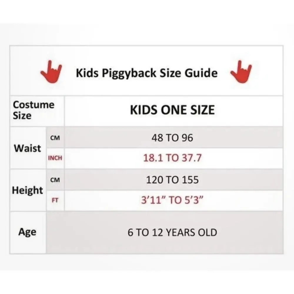 Kids Alien Piggyback Costume 6 - 12 yrs Boys Girls Halloween Ride On